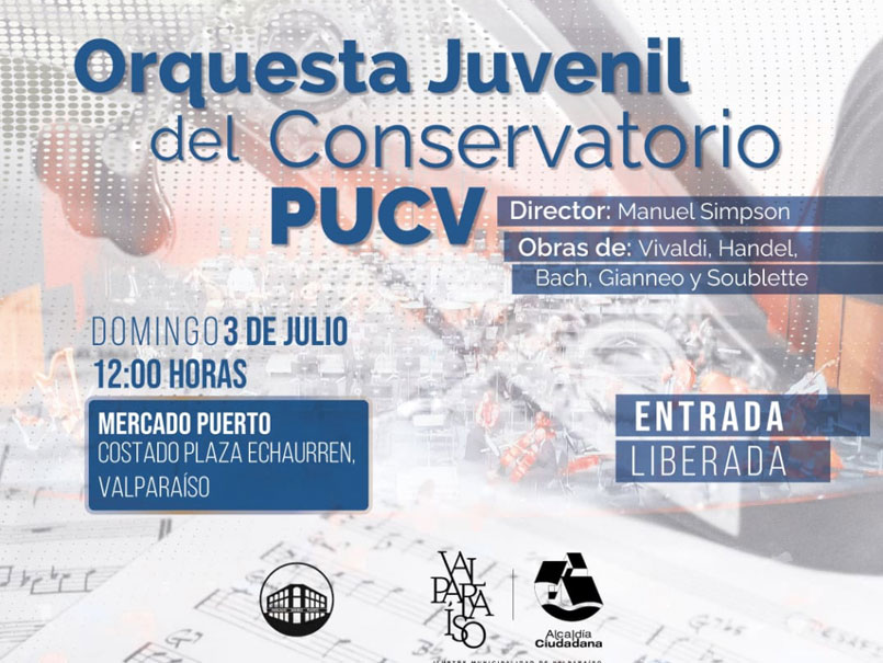 Orquesta Juvenil del Conservatorio PUCV se presentará en el Mercado Puerto