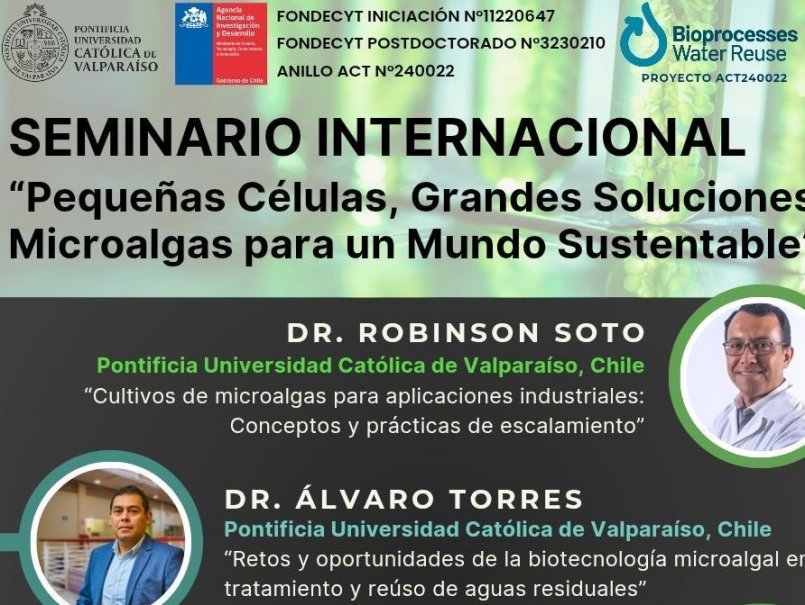PUCV realizará seminario internacional: microalgas para un mundo sustentable