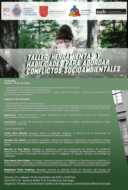 Taller: "Herramientas y habilidades para abordar conflictos socioambientales"