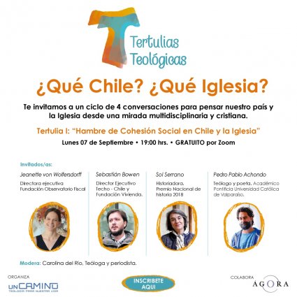 Académico de la Facultad de Teología participó en "Tertulias Teológicas ¿Qué Chile? ¿Qué Iglesia?"