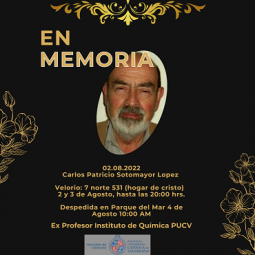 Fallecimiento Profesor Carlos Patricio Sotomayor López.