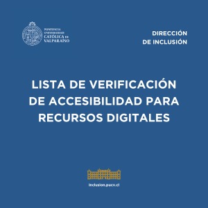 Portada Lista de Verificación de Accesibilidad para Recursos Digitales. 