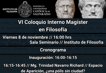 VI Coloquio Interno - Magíster en Filosofía