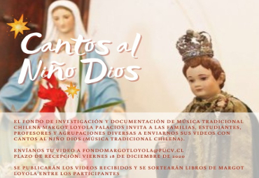 Fondo Margot Loyola PUCV invita a enviar videos familiares con Cantos al Niño Dios