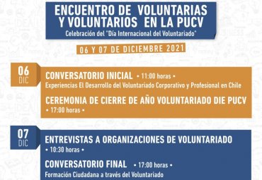 PUCV realizará Primer Encuentro de Voluntarias y Voluntarios
