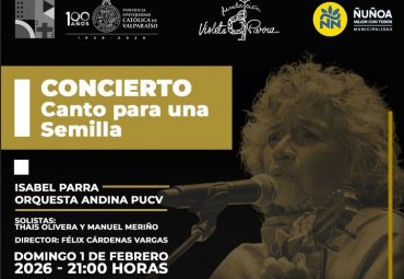 Orquesta Andina ofrecerá concierto “Canto para una Semilla” junto a Isabel Parra