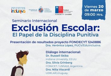 Seminario Internacional abordará exclusión escolar y la disciplina punitiva en la educación
