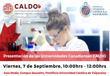 PUCV ofrecerá charla sobre consorcio de universidades canadienses en Campus Sausalito