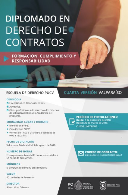 Postulaciones Diplomado en Derecho de Contratos - Valparaíso