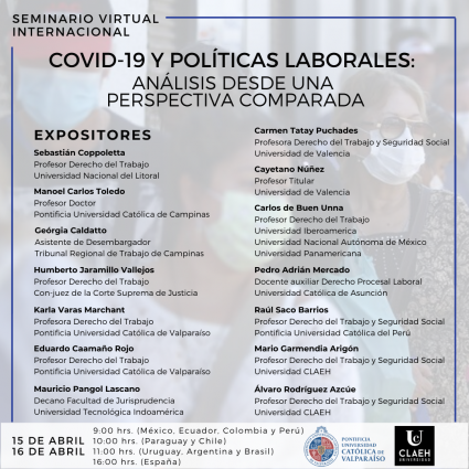 Seminario Internacional COVID-19 y Políticas Laborales: análisis desde una perspectiva comparada
