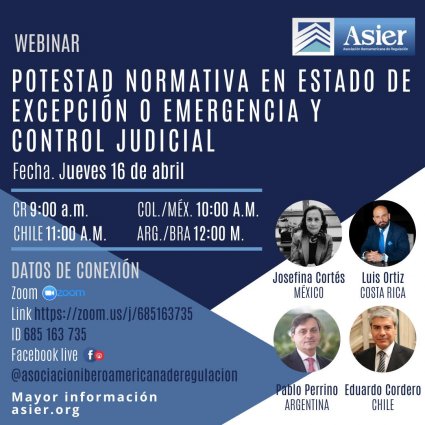 Ciclo de Conversatorios Virtuales: Los retos de la regulación en Iberoamérica en tiempos del COVID-19