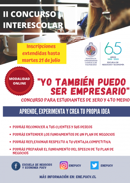 II Concurso interescolar: "Yo también puedo ser empresario", a cargo del profesor Carlos Aqueveque