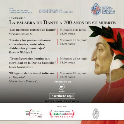 Organizan Seminario “La palabra de Dante a 700 años de su muerte”