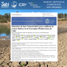 Nuevo artículo sobre Soluciones de base Natural para conflictos hídricos en Chile central (en prensa)