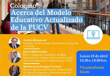 Académicos de la Facultad de Teología participarán en coloquio sobre modelo educativo actualizado en la PUCV