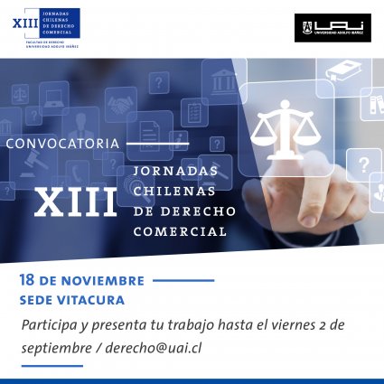 Convocatoria XIII Jornadas Chilenas de Derecho Comercial