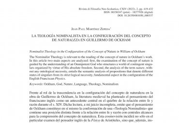 Dr. Jean Paul Martínez publica artículo en Rivista di filosofia Neoscolastica, Italia