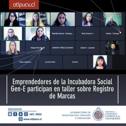 Emprendedores de la Incubadora Social Gen-E participan en taller sobre Registro de Marcas