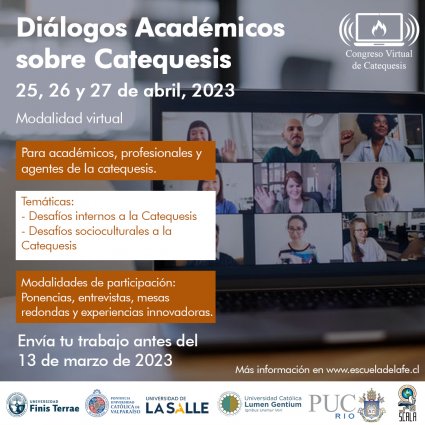 Descarga aquí las bases de participación del congreso virtual "Diálogos Académicos sobre Catequesis 2023"